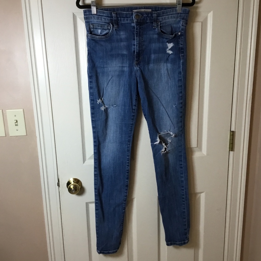 Joe’s Jeans High-Rise Distressed Skinny Jeans - 30